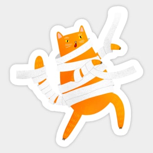 Halloween mummy cat Sticker